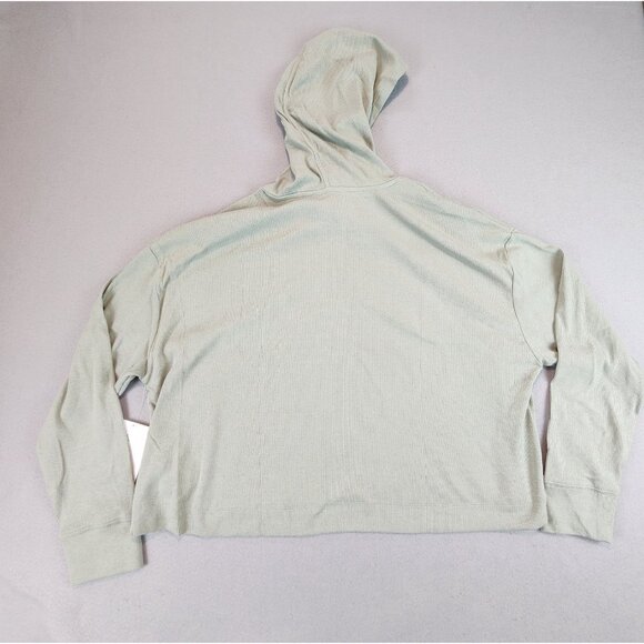 Athleta NEW Women's Presence Hoodie Light Green Stretch Breathable Sweatshirt Lg - Picture 3 of 11